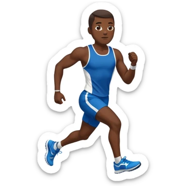 Track n field male athlete sticker