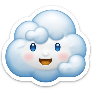 Cloud and bubble chat emoji combined ☁️💬 sticker