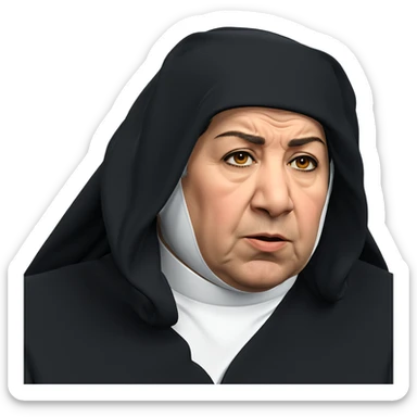 priest in contemplative solitude sticker