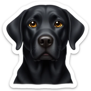 Senior Black lab small forehead sticker