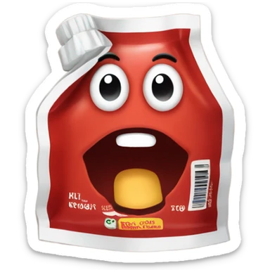 Emotional support ketchup packet  sticker