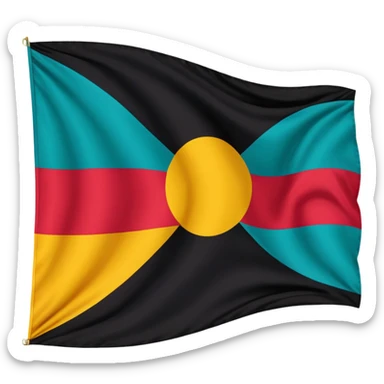 Solaani black heritage flag sticker