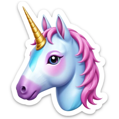 Unicorn face  sticker