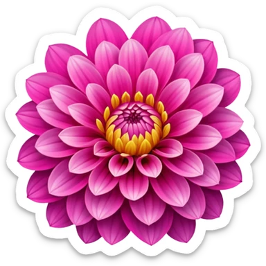 Dahlia flower  sticker
