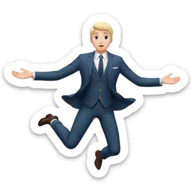 Person in Suit Levitating sticker