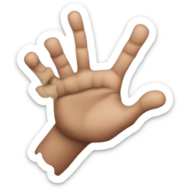 messed up hand sticker