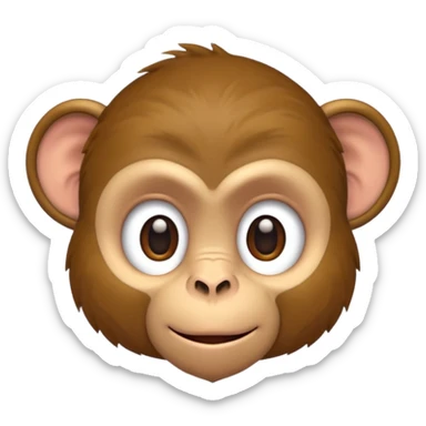 monkey visiting friend sticker