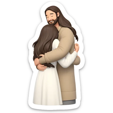 warm embrace of love sticker