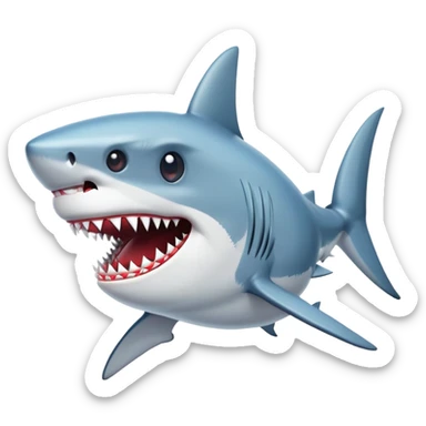 a  shark with a bow sticker