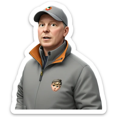 boy in grey jacket sticker