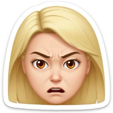 Beautiful woman angry and sick of idiots sticker