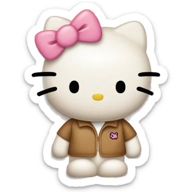 Tan hello kitty sticker