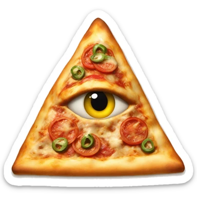 illuminati eye pizza triangle sticker