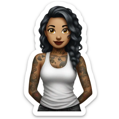 Girl tattoo artist  sticker