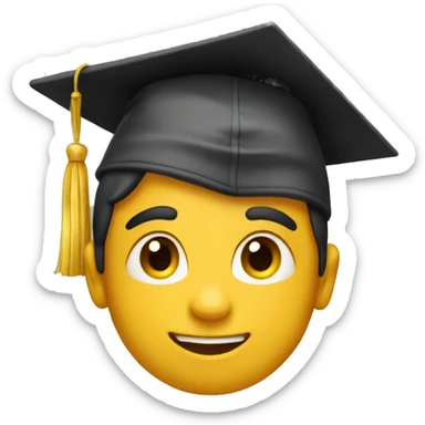 Boy graduating sticker