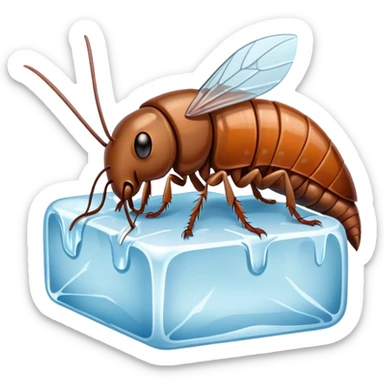 Roach eating ice sticker