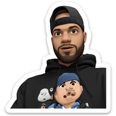 casual portrait of a boy sticker