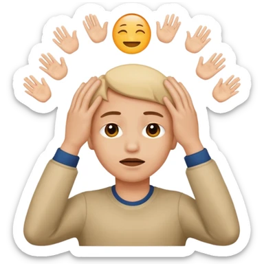 Visage avec des main sur les yeux  sticker