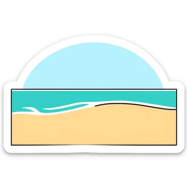 colorful beach windmill spinning in pleasant ocean breeze sticker