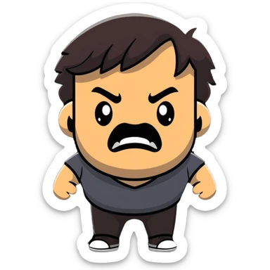 Jack Black with energetic expression sticker