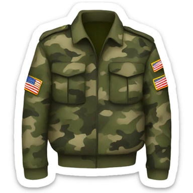 military jacket camouflage sticker