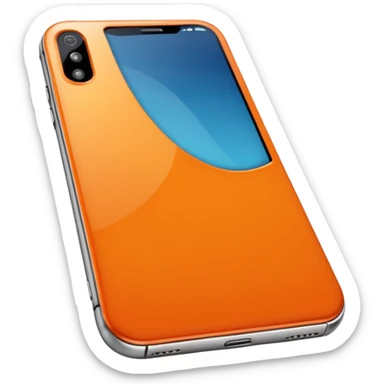 Orange iPhone sticker
