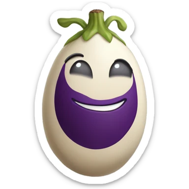 Tan eggplant sticker