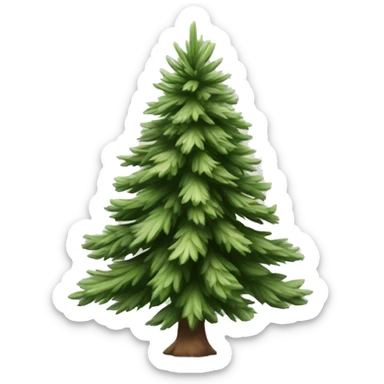 Realistic isolated off white fir christmas tree   sticker