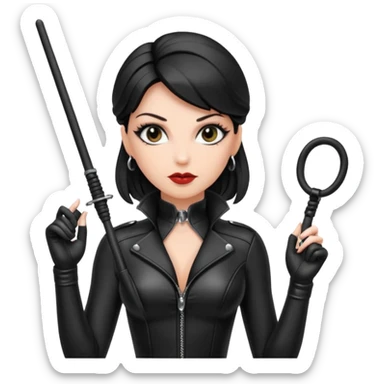 One Dominatrix whipping man  sticker
