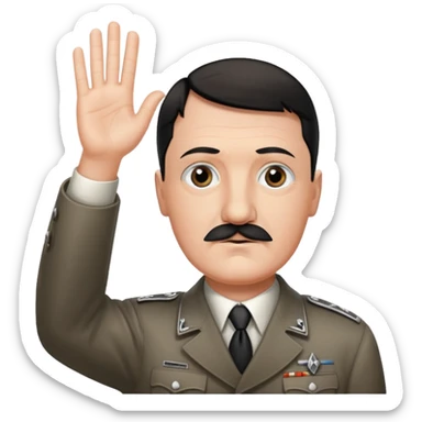 Hitler raising one hand straight up like a salute sticker