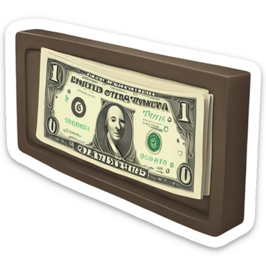 Billetes encima de un muebl sticker