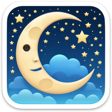 A square that reads "4 AM TYPING HAS ARRIVED" with a moon and stars behind it and glowing blue gradient text sticker