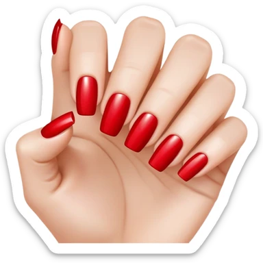 Manicure red nails sticker