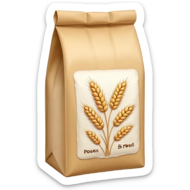 Wheat flour in package  sticker