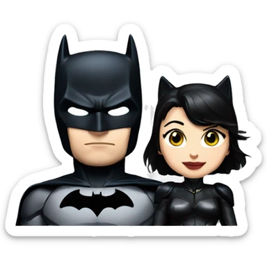 Batman and catwoman sticker