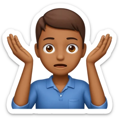 An emoji with hands on their neck and squeezing hard they looked stressedn sticker