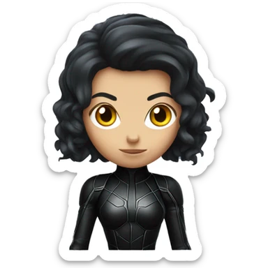 black widow entire figure sticker