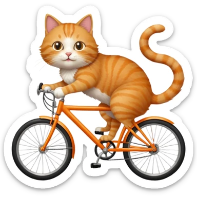 a cat fucks bicycle sticker
