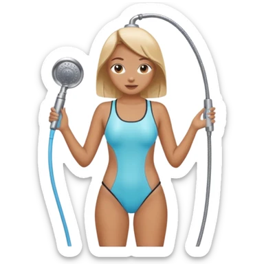 make an emoji of a girl wearing her swimming suit in her show sticker