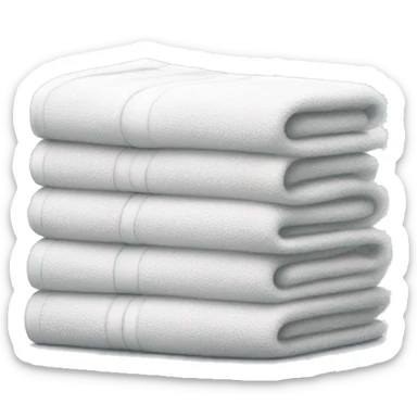 Pile of white towels sticker
