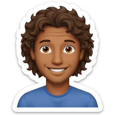 wavy hair mens image sticker
