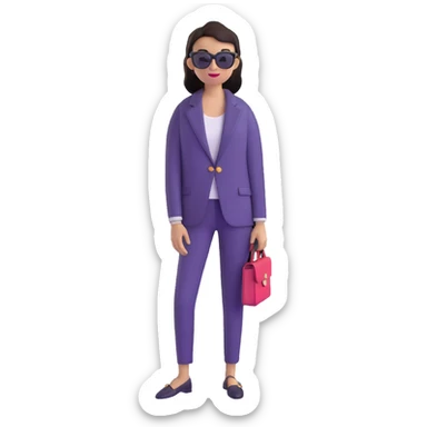 fashion emoji, chic outfit, sunglasses, modern style sticker