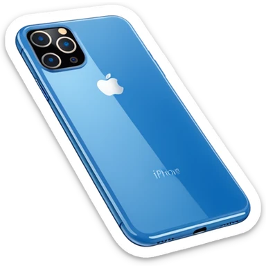 Create the iPhone. 17 pro max with a blue cover sticker
