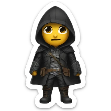 Assassin in a hood sticker