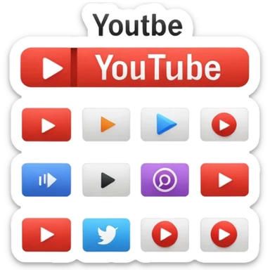 youtube interface in browser sticker