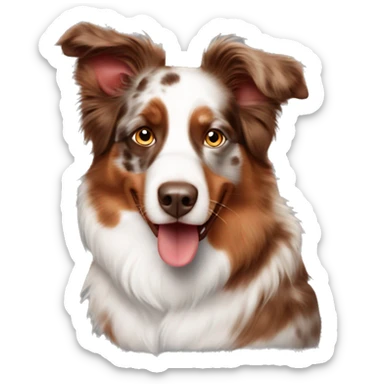 Australian shepherd red Merle  sticker