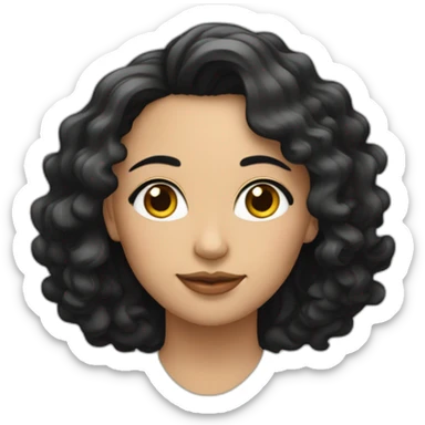 Cara mujer mulata con pelo rizado y negro sticker