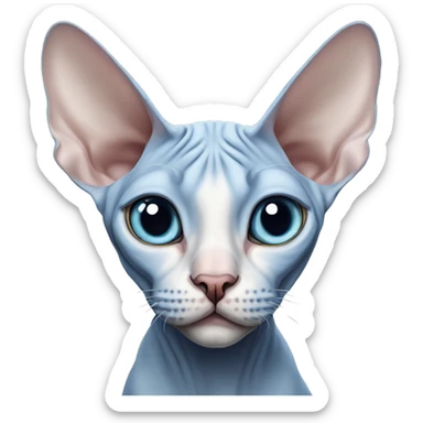 blue eyed cat Portrait sphynx  sticker