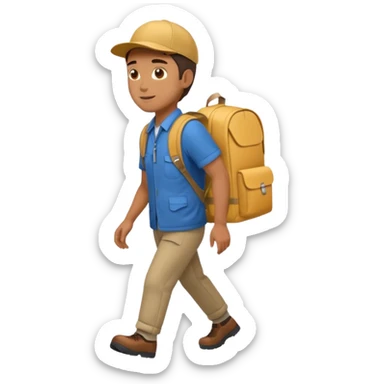 delivery man walking wearing a Wolt backpack sticker