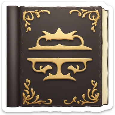 luxury dark book sticker